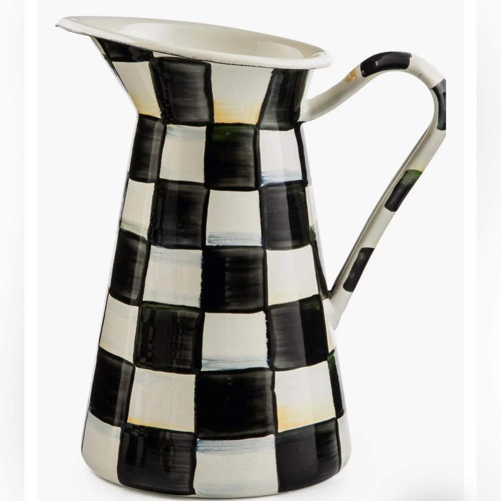 MacKenzie-Childs Courtly Check Enamel Pitcher Medium